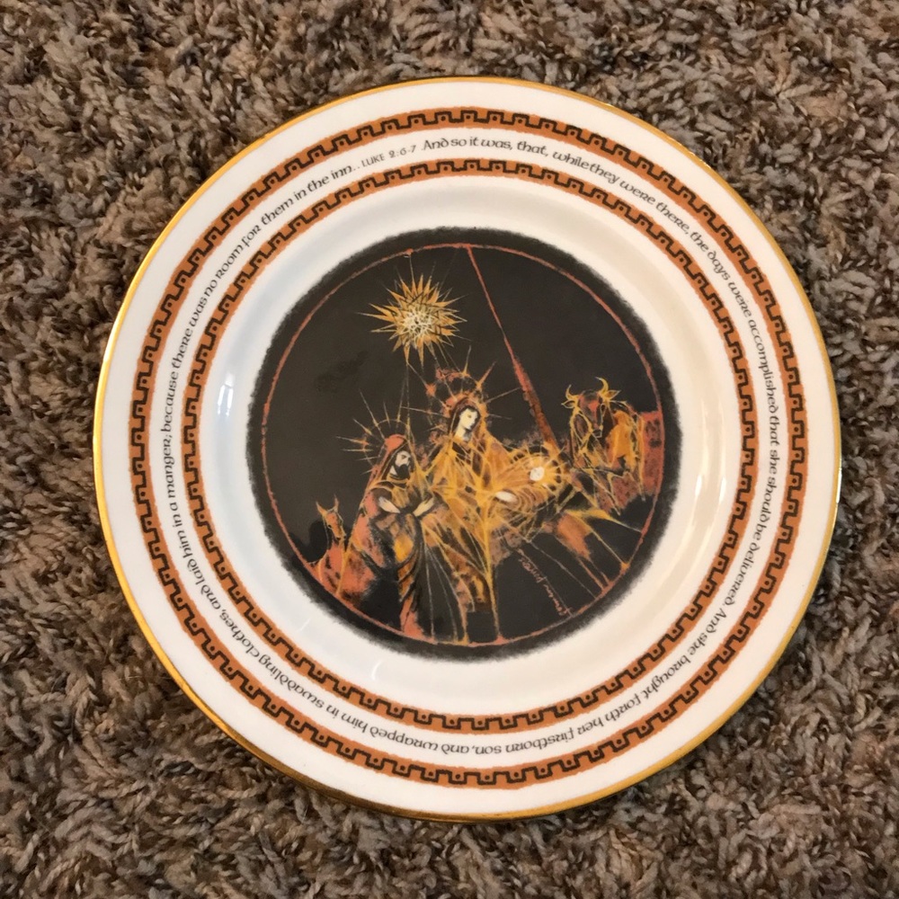 The Nativity hand-decorated fine bone china plate